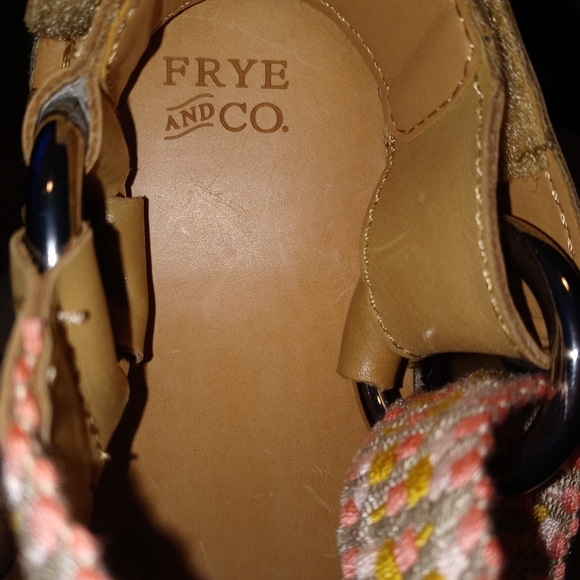New Frye And Co Egyptian Tweed Sandals - Picture 5 of 5